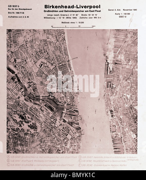 Birkenhead - Liverpool 1940 Docks Foto Stock