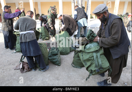 Nazionale dell'Esercito afgano (ANA) trainingschool a Kabul. Foto Stock