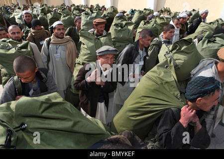 Nazionale dell'Esercito afgano (ANA) trainingschool a Kabul. Foto Stock