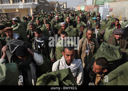 Nazionale dell'Esercito afgano (ANA) trainingschool a Kabul. Foto Stock