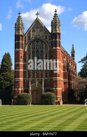 Selwyn College antica corte, cappella e prati, Università di Cambridge Foto Stock