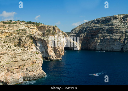 Wied iz Zurrieq, Vista Aerea, isola di Malta, la Repubblica di Malta, Foto Stock