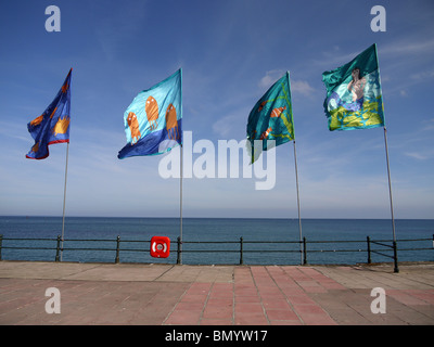 Festival di Golowan bandiere Penzance Cornwall Giugno 2010 Foto Stock