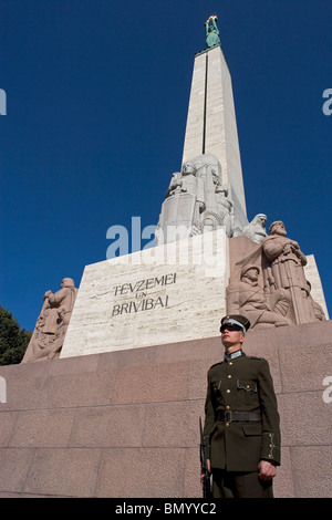 La lettonia,Riga,il Monumento alla Libertà Foto Stock