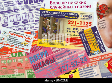 Russo il commercio postale annunci (serie orizzontale in alta risoluzione) Foto Stock