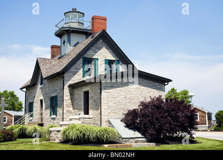 Il Cedar Point Lighthouse - Ohio, Stati Uniti d'America. Foto Stock