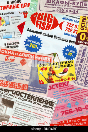 Russo il commercio postale annunci (serie verticale in alta risoluzione) Foto Stock