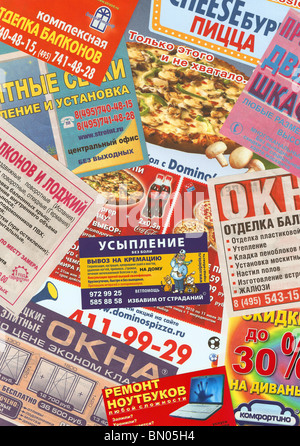 Russo il commercio postale annunci (serie verticale in alta risoluzione) Foto Stock
