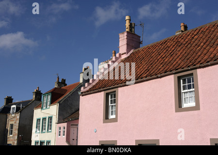 Pan casa piastrellato in St Monans Fife. Foto Stock