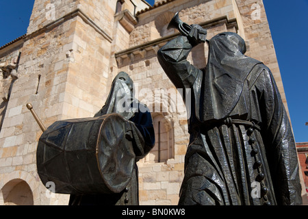 La scultura nella Cattedrale di Zamora, Castilla y Leon, Spagna Foto Stock