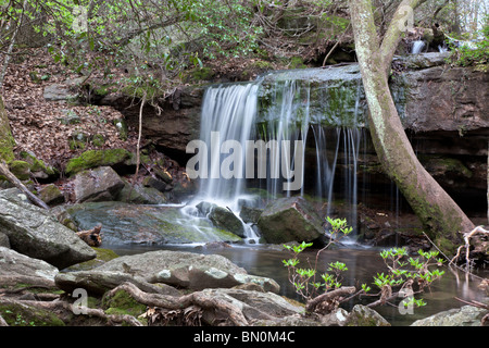 Fort Payne, AL - Apr 2009 - cascata in DeSoto stato parco di Fort Payne, Alabama Foto Stock