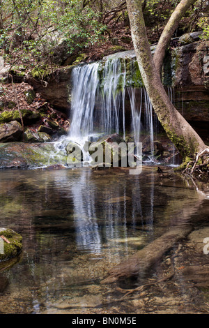 Fort Payne, AL - Apr 2009 - cascata in DeSoto stato parco di Fort Payne, Alabama Foto Stock