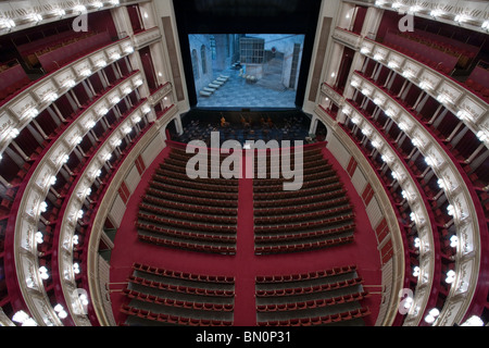 Opera di Vienna auditorium principale, Vienna, Austria Foto Stock