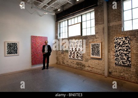 Un studio loftSanta Fe Colony Art Open House, Los Angeles, California, Stati Uniti d'America Foto Stock