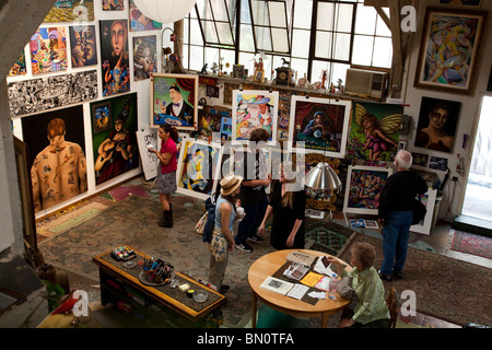 Jett Jackson's Studio, Santa Fe Colony Art Open House, Los Angeles, California, Stati Uniti d'America Foto Stock