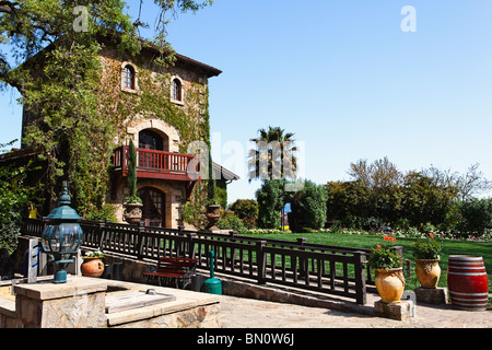 Stile Toscano Edificio, V. Sattui Winery, St Helena, Napa Valley, California Foto Stock