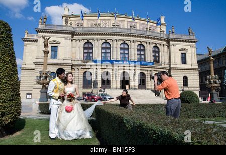 Il Rudolfinum, Praga Foto Stock