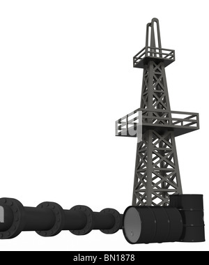 Modello tridimensionale. Per scopi industriali del settore del carburante. Foto Stock