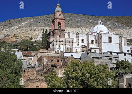 Chiesa di Purisima Concepcion (1817), Real de Catorce, stato di San Luis Potosí, Messico Foto Stock