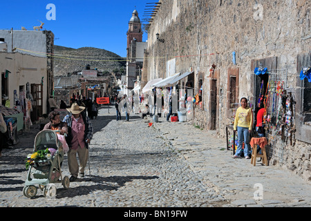 Antica città mineraria, Real de Catorce, stato di San Luis Potosí, Messico Foto Stock