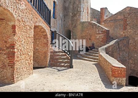 Castillo de San Pedro de la Roca (1669), il Sito Patrimonio Mondiale dell'UNESCO, vicino a Santiago de Cuba, Cuba Foto Stock