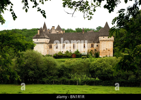 La Grande Filolie castello nei pressi della città di Saint-Amand-de-Coly Dordogne, Francia. Foto Stock