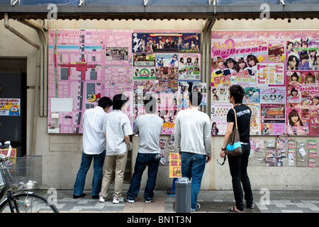 Akihabara Maid Cafe mappe, Japan-Tokyo Foto Stock