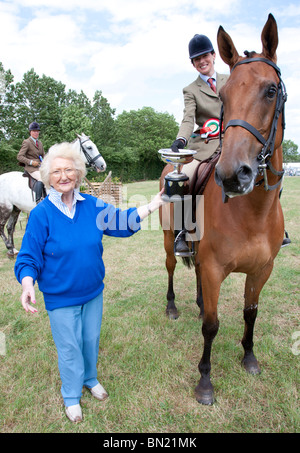 Show Jumping a Irish agricultural show, County Limerick Irlanda Foto Stock