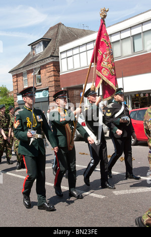 A nord est di Londra "Forze Armate giorno" Parade Station Road, North Chingford, London Borough of Waltham Forest. Foto Stock