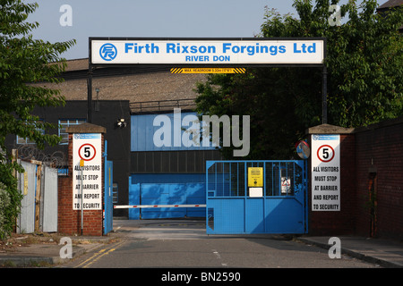 Firth Rixson forgiati Ltd, acciaierie in Sheffield South Yorkshire, Inghilterra, Regno Unito Foto Stock