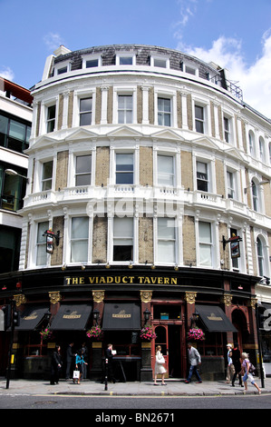 Il Viadotto taverna, Newgate Street, City of London, Londra, Inghilterra, Regno Unito Foto Stock
