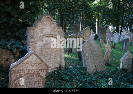 Vecchio Cimitero ebraico di Josefov, Praga Foto Stock