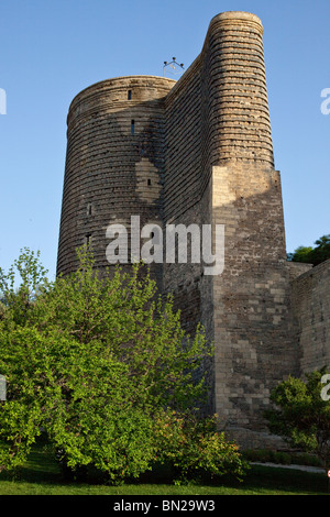 Maiden Tower a Baku in Azerbaijan Foto Stock