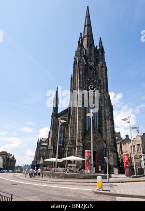 Il mozzo in corrispondenza della estremità superiore del Royal Mile di Edimburgo in Scozia Foto Stock