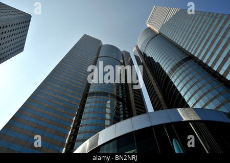 Edificio moderno, Connaught centrale, il quartiere finanziario, isola di Hong Kong, Cina Foto Stock