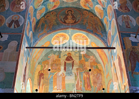 Gli affreschi di Dionisius nella Vergine Natività Cattedrale del monastero di Ferapontovo, Ferapontovo, Vologda regione, Russia Foto Stock