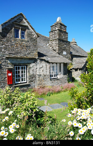 Il vecchio ufficio postale a tintagel, Cornwall, Regno Unito Foto Stock