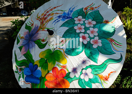 L'ombrello in fabbrica, Borsang Village Chiang Mai, Thailandia, Asia Foto Stock