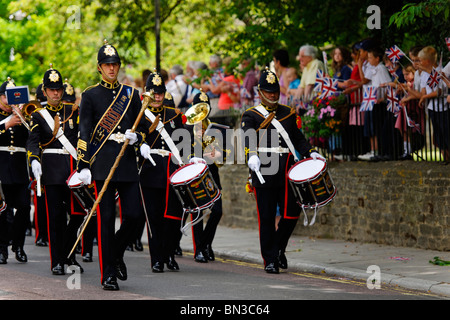 La Band - Il Royal Logistic Corps il corteo. Foto Stock