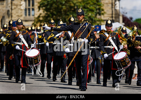 Il Royal Logistic Corps Band in parata. Foto Stock