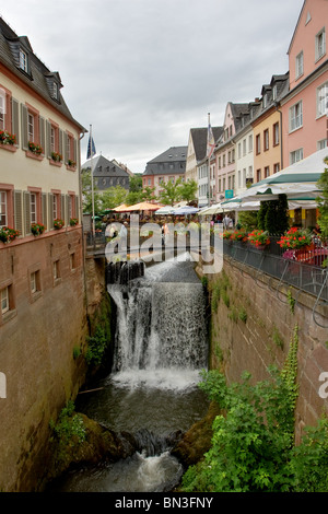 Cascata, Saarburg, Renania-Palatinato, Germania Foto Stock