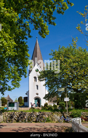 San Clemente Chiesa, Nebel, Amrum, Germania Foto Stock