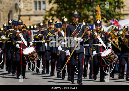 Il Royal Logistic Corps Band in parata. Foto Stock