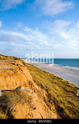 Cliff (Rotes Kliff) presso la costa occidentale di Sylt, Germania, vista in elevazione Foto Stock