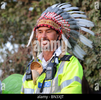 Polizia a Glastonbury Festival 2010 Foto Stock