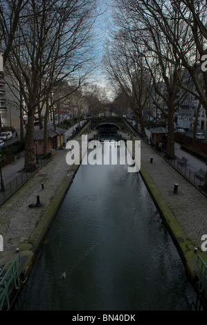 Ecluse du Canal Saint Martin Parigi Foto Stock