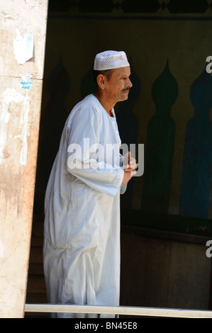 Immam a Ibn Tulun mosque , shar'a Tulun Bay, il Cairo, Egitto Foto Stock