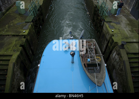 Ecluse du Canal Saint Martin Parigi Foto Stock