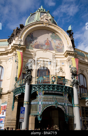 La Casa Municipale (Obecní dům), Praga Foto Stock