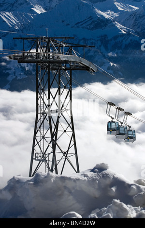 Alpi svizzere ski resort beatenberg niederhorn e funivie Foto Stock
